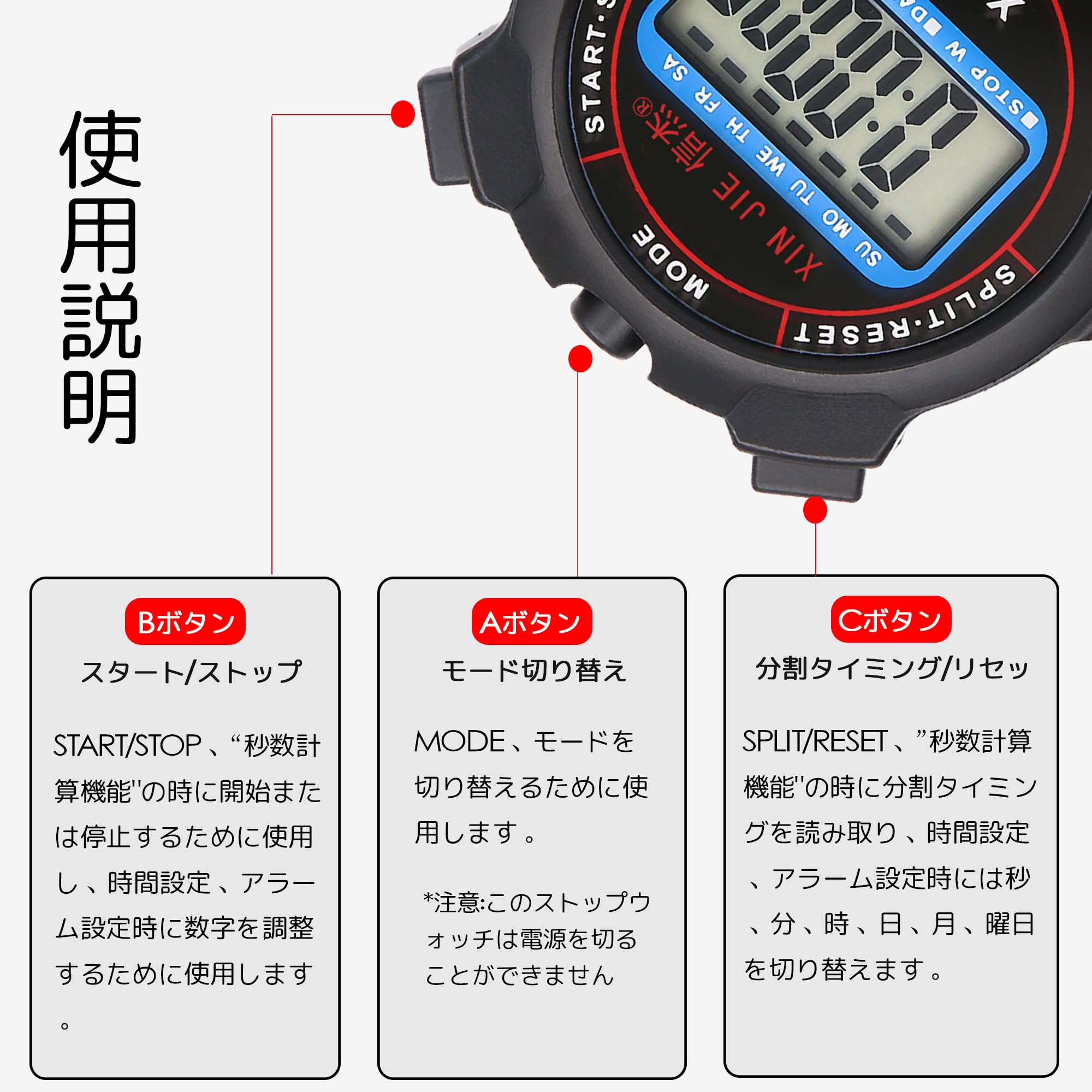 Amazon.co.jp: DEVENTORZ ストップウォッチ スポーツタイマー 防水 高